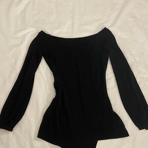 Elegant Black Off-Shoulder Women's Top